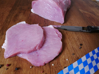 Schweinekotelett / Lachs 900 g geschnitten (5 St&uuml;ck)