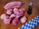Schweinefleisch aus der Nuss 500 g Gulasch